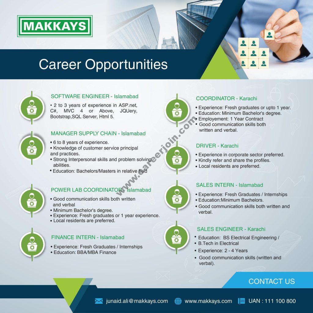 Makkays Jobs 13 April 2017