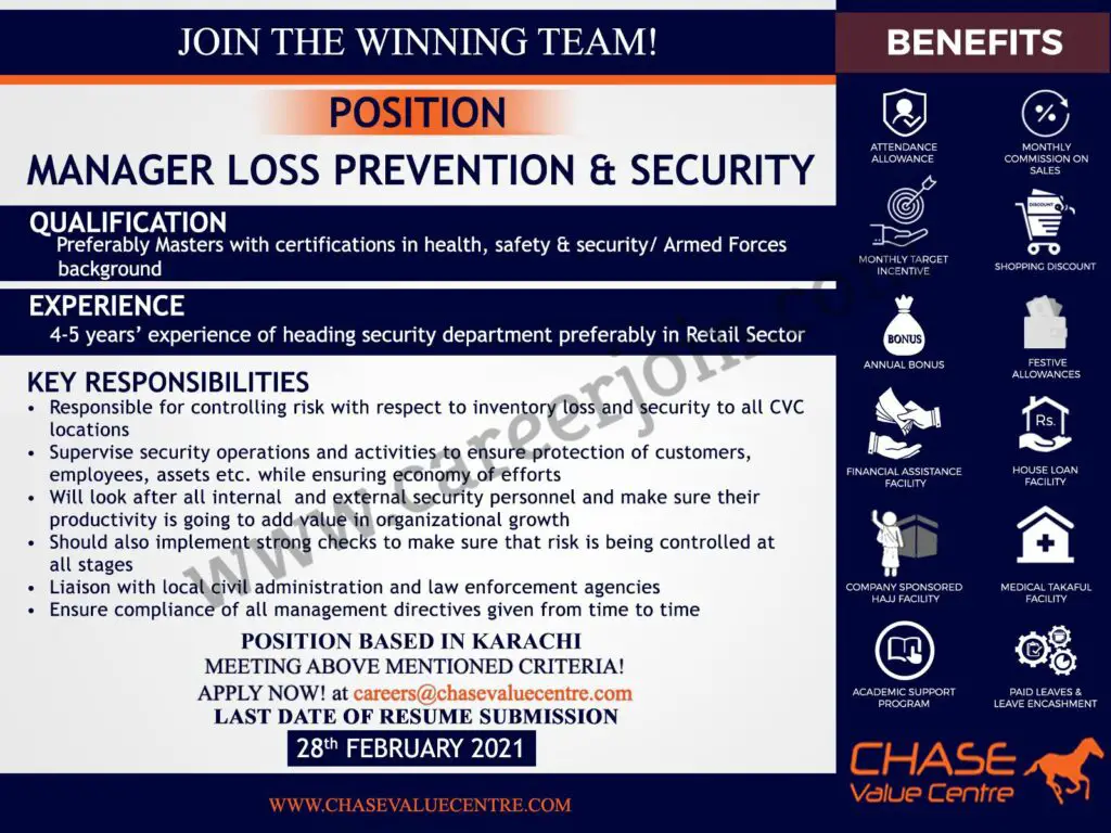 Chase Value Centre Jobs 24 February 2021 Picture