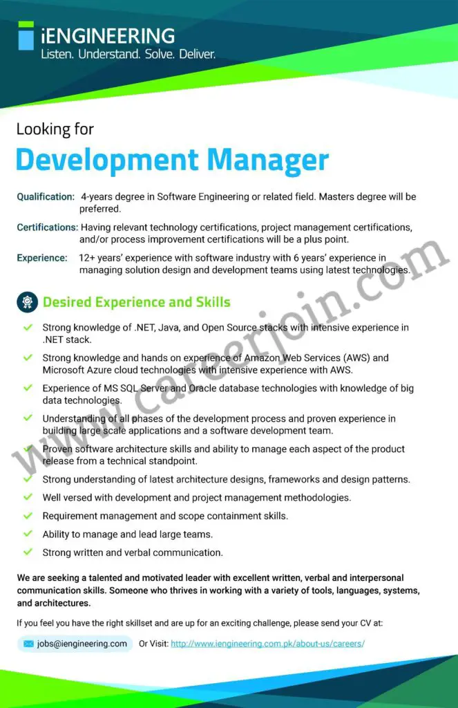 iENGINEERING Private Limited Jobs Development Managers Pictures