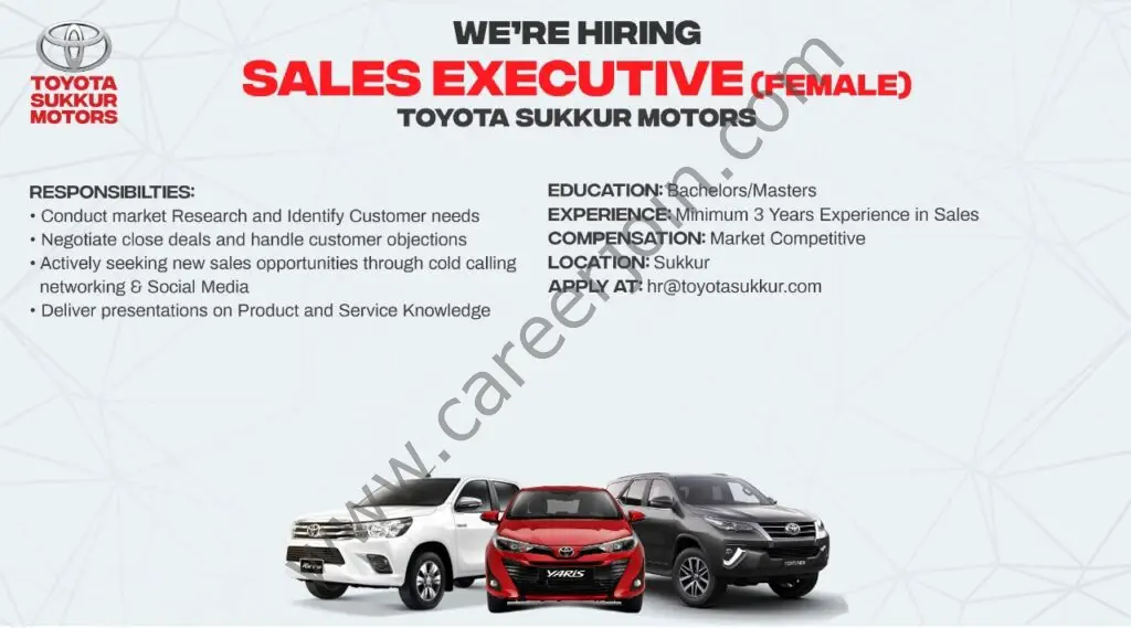 Toyota Sukkur Motors Jobs April 2021