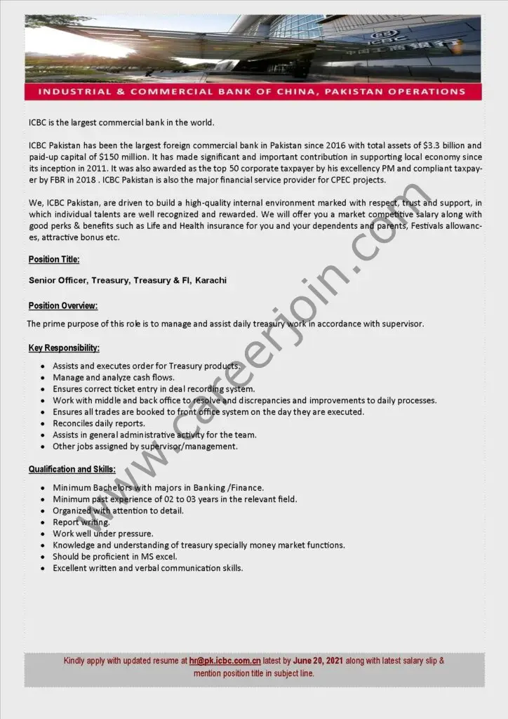Industrial & Commercial Bank of China Ltd ICBC Jobs June 2021 01