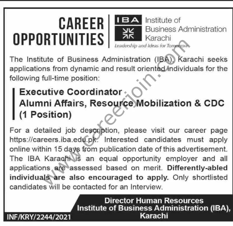Institute of Business Administration IBA Jobs 06 June 2021 Dawn