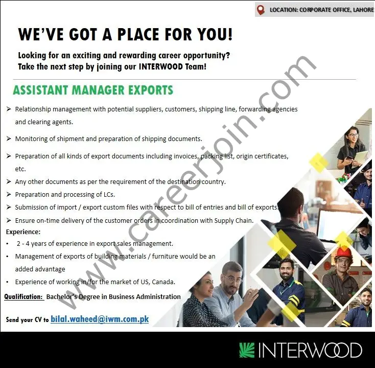 Interwood Mobel Pvt Ltd Jobs Assistant Manager Exports