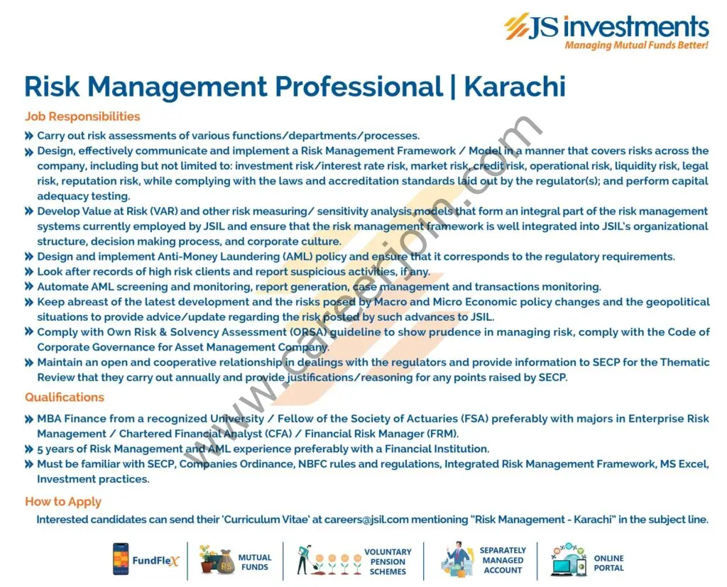JS Investments Ltd JSIL Jobs June 2021 03