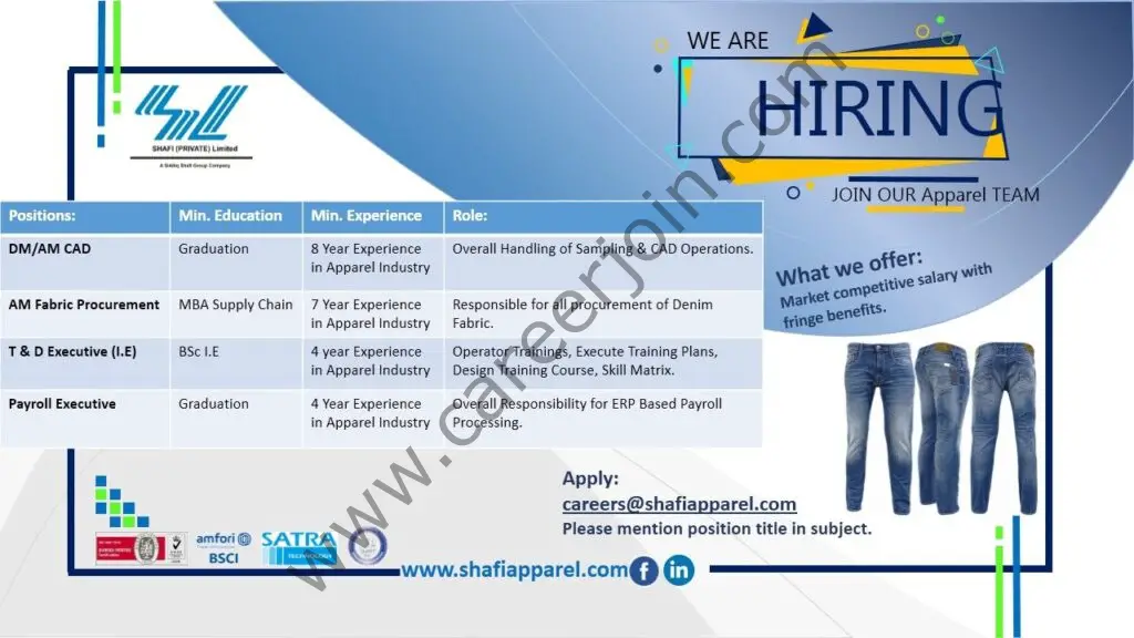 Shafi Private Ltd Jobs 22 June 2021