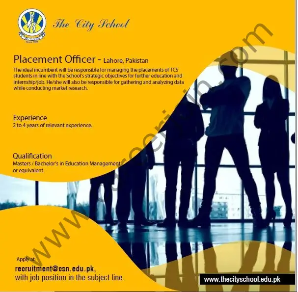 The City School Jobs Placement Officer