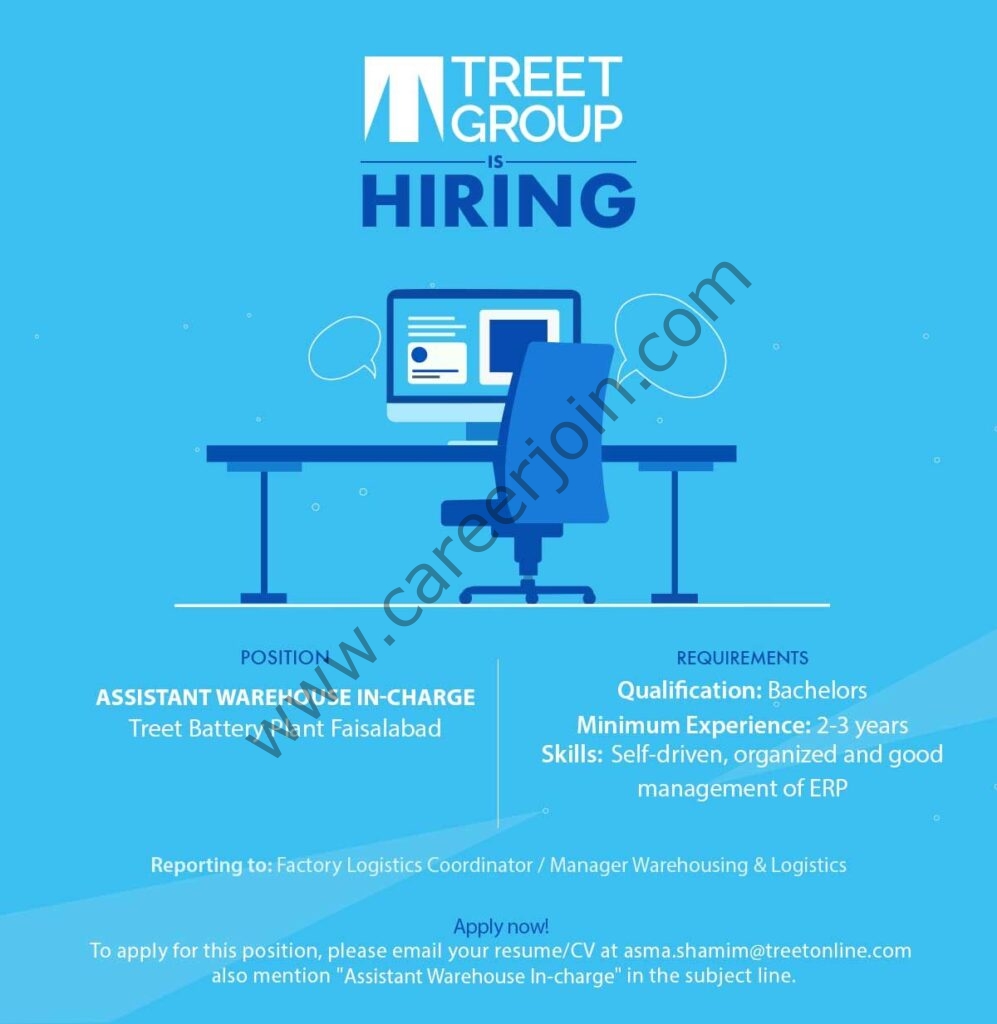 Treet Group Jobs Assistant Warehouse Incharge 02