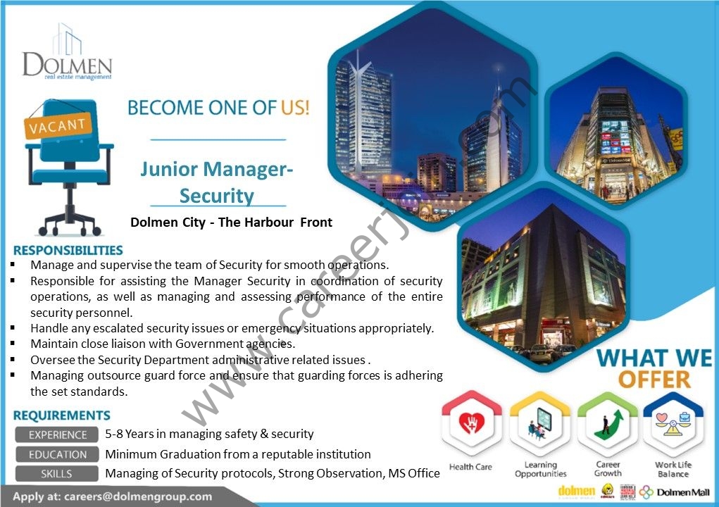 Dolmen Group Jobs Junior Manager Security
