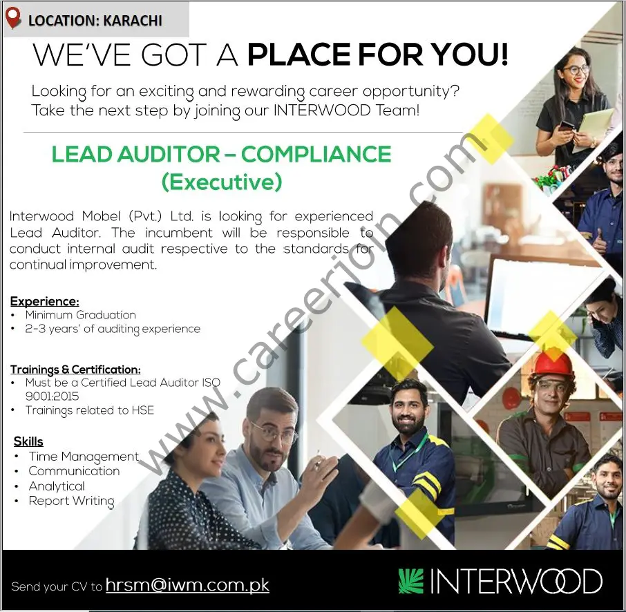 Interwood Mobel Pvt Ltd Jobs Lead Auditor Compliance