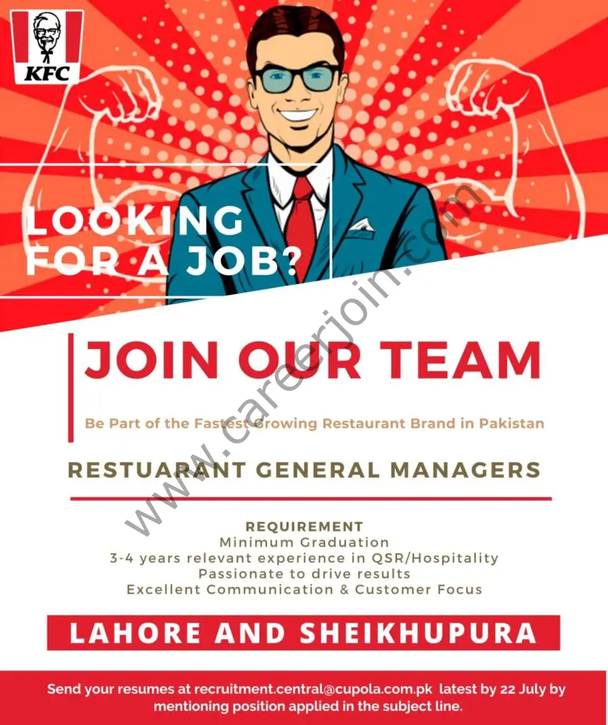 KFC Pakistan Jobs July 2021 01