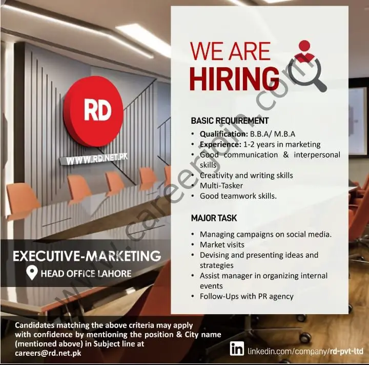 RD Ruba Digital Pvt Ltd Jobs Executive Marketing