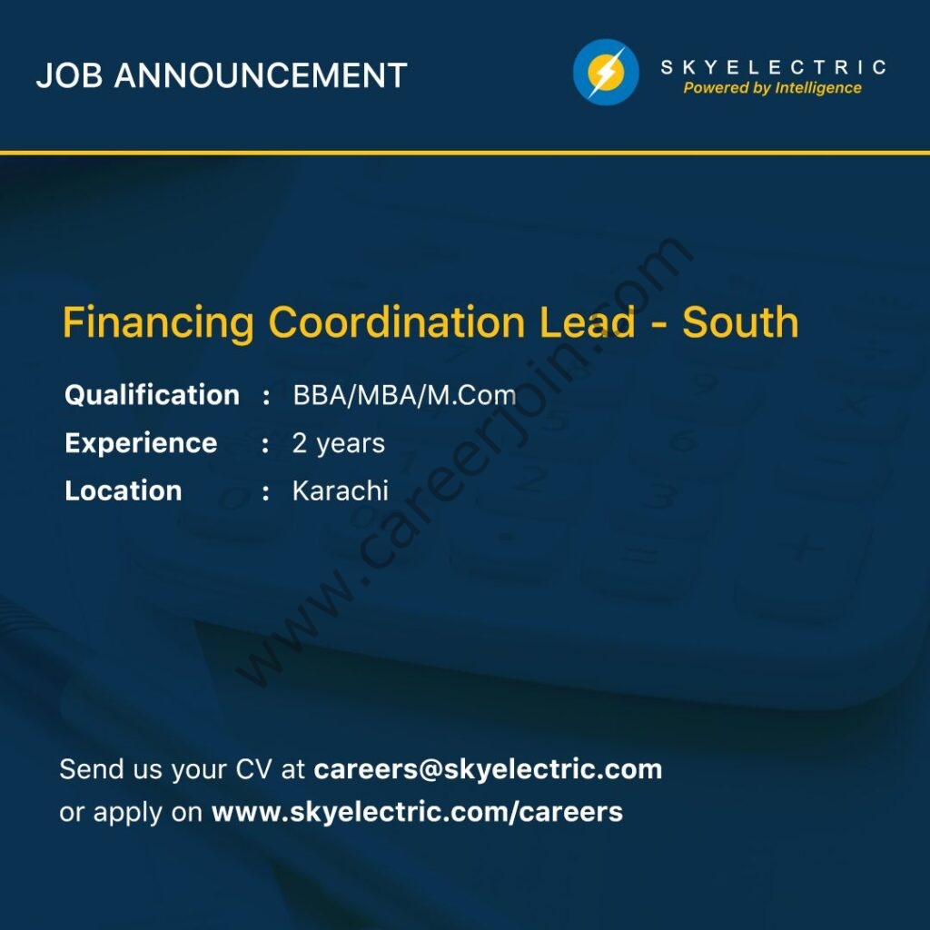 SkyElectric Pvt Ltd Jobs Financing Coordination Lead