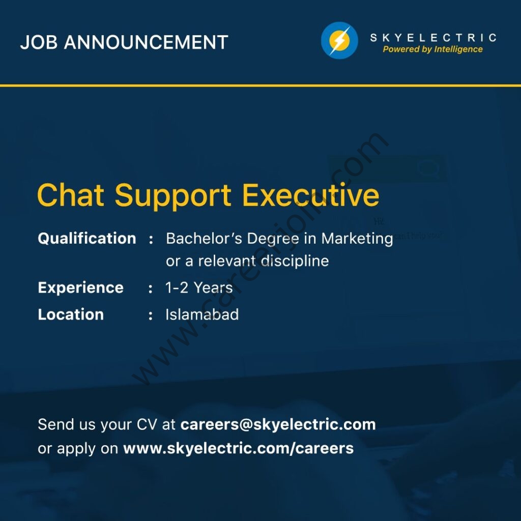 SkyElectric Pvt Ltd Jobs Chat Support Executive 01