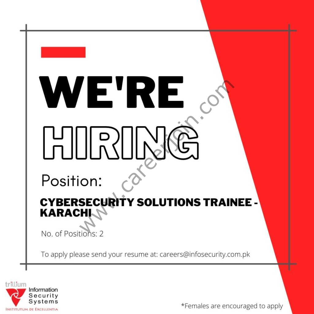 Trillium Information Security Systems Jobs Cybersecurity Solutions Trainee