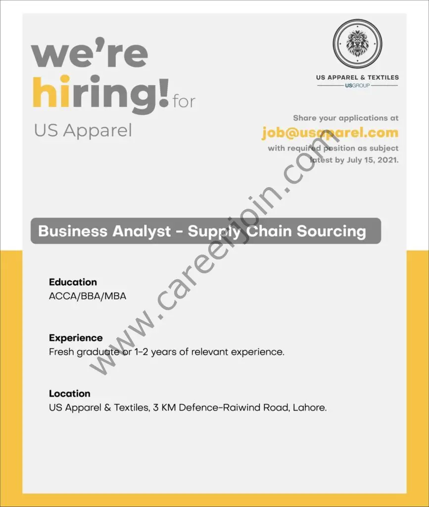 US Group Jobs Business Analyst Supply Chain Sourcing