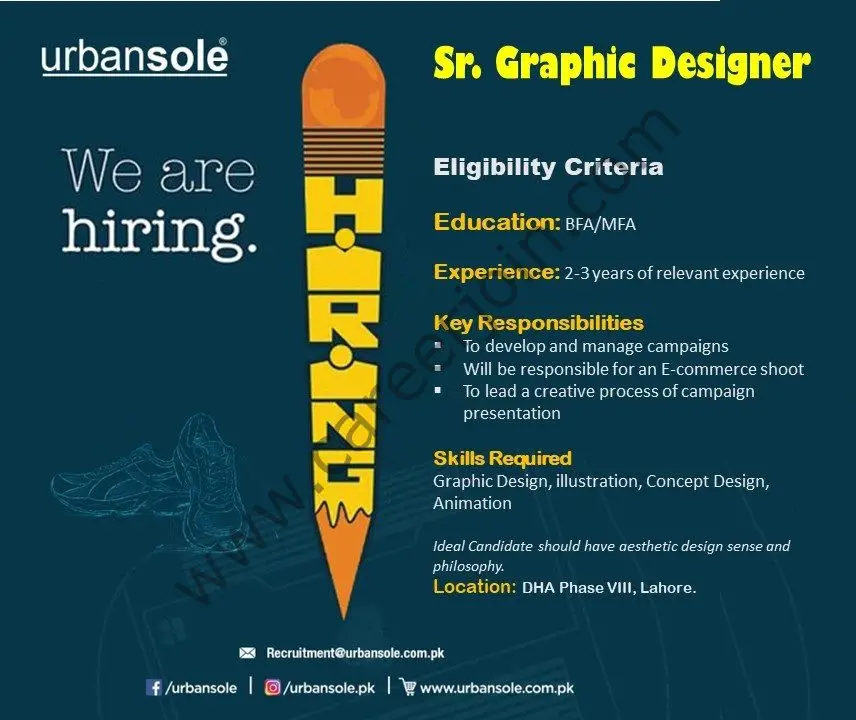 Urbansole Jobs Senior Graphic Designer