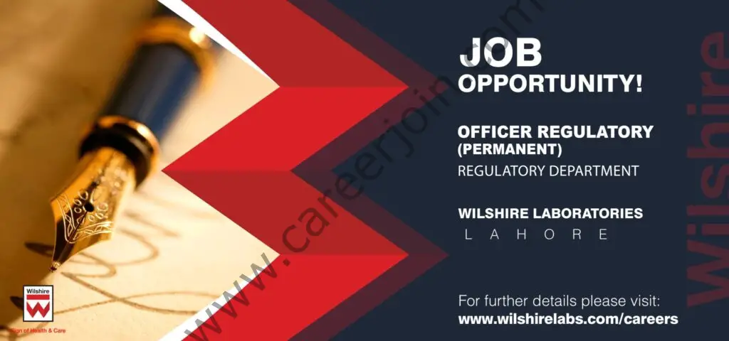 Wilshire Labs Jobs Officer Regulatory