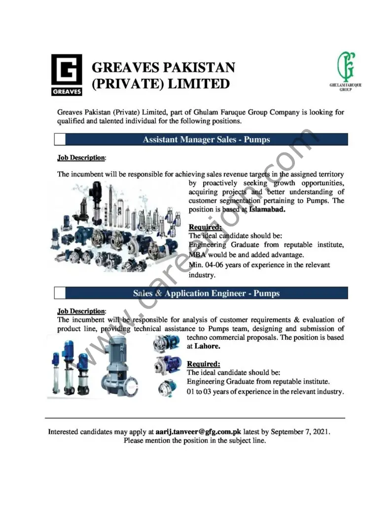 Greaves Pakistan Pvt Ltd Jobs August 2021 01