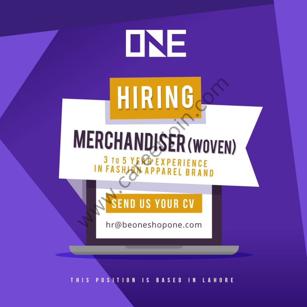 One Life Apparels Pvt Ltd Jobs Merchandiser (Woven) 01