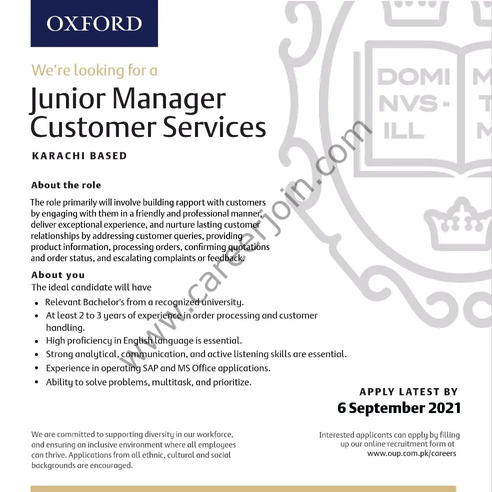 Oxford University Press Jobs September 2021 02