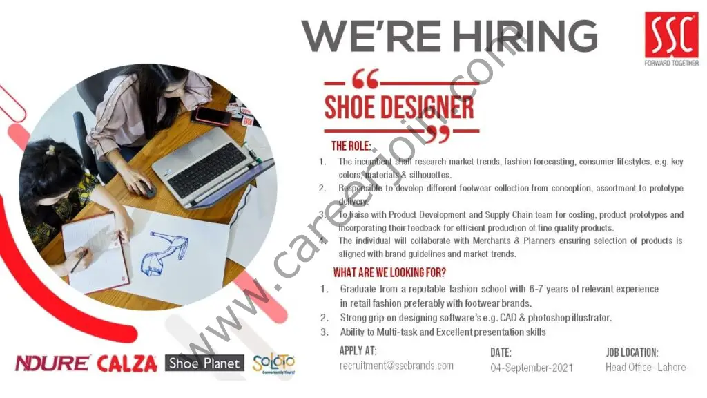 Service Sales Corporation SSC Pvt Ltd Jobs Shoe Designer 01