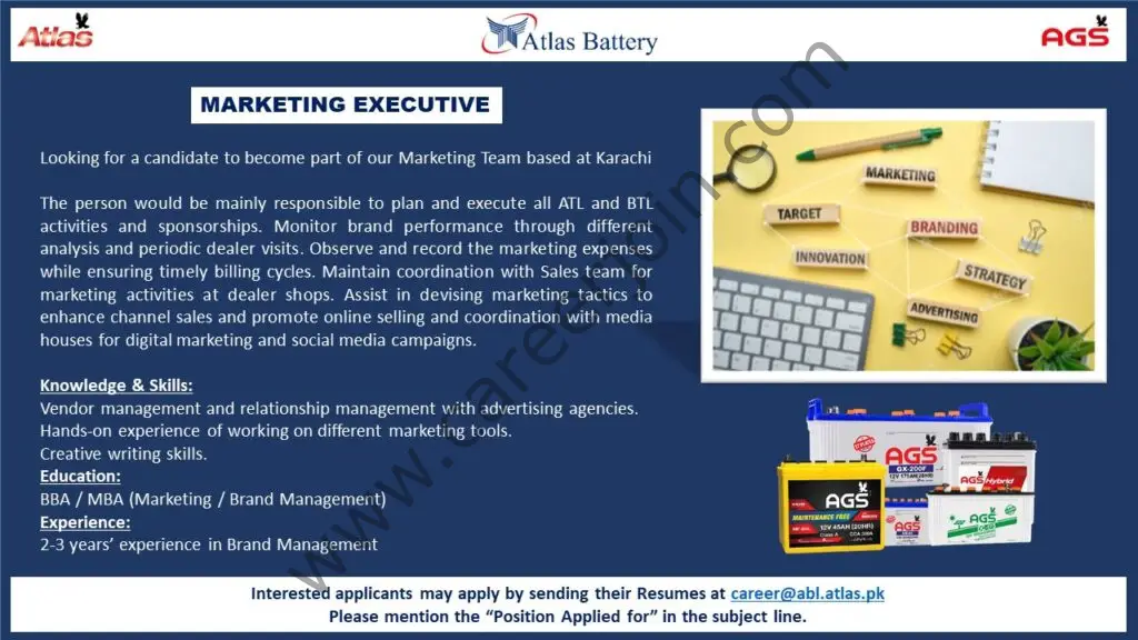 Atlas Battery Jobs Marketing Executive 01