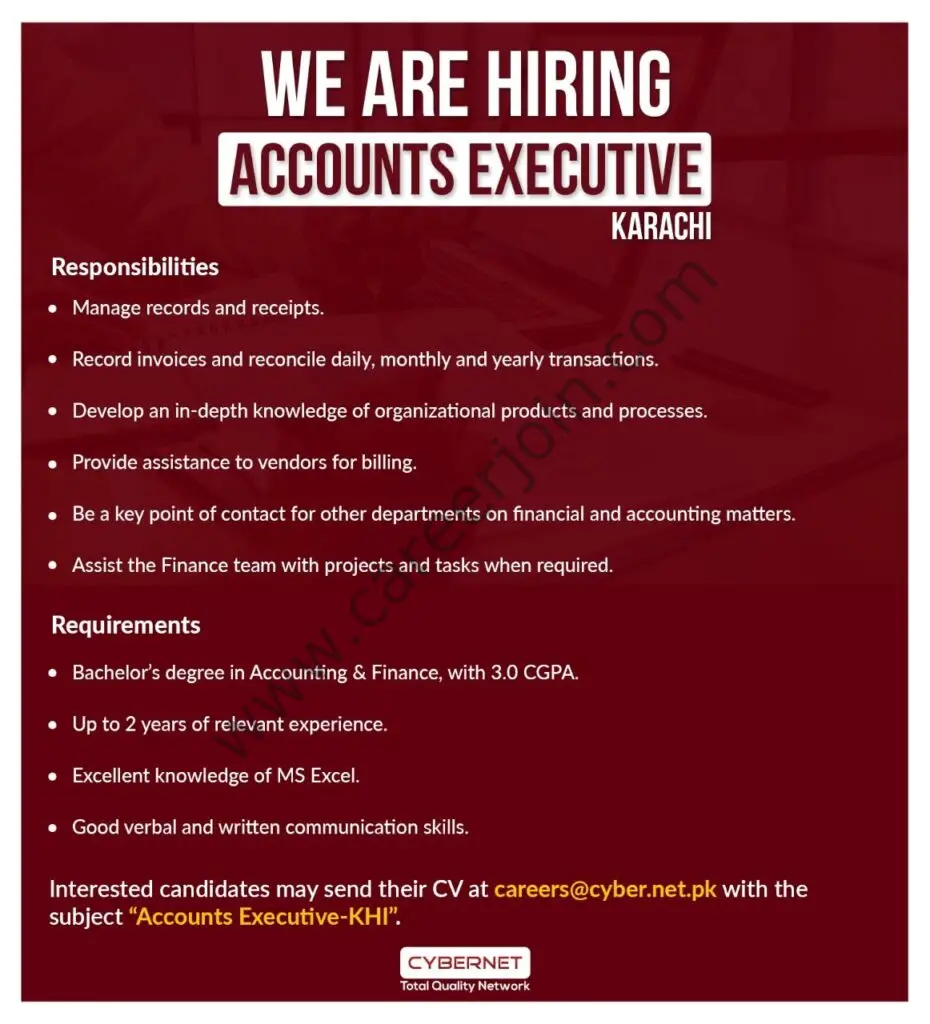 CyberNet Jobs Accounts Executive 01