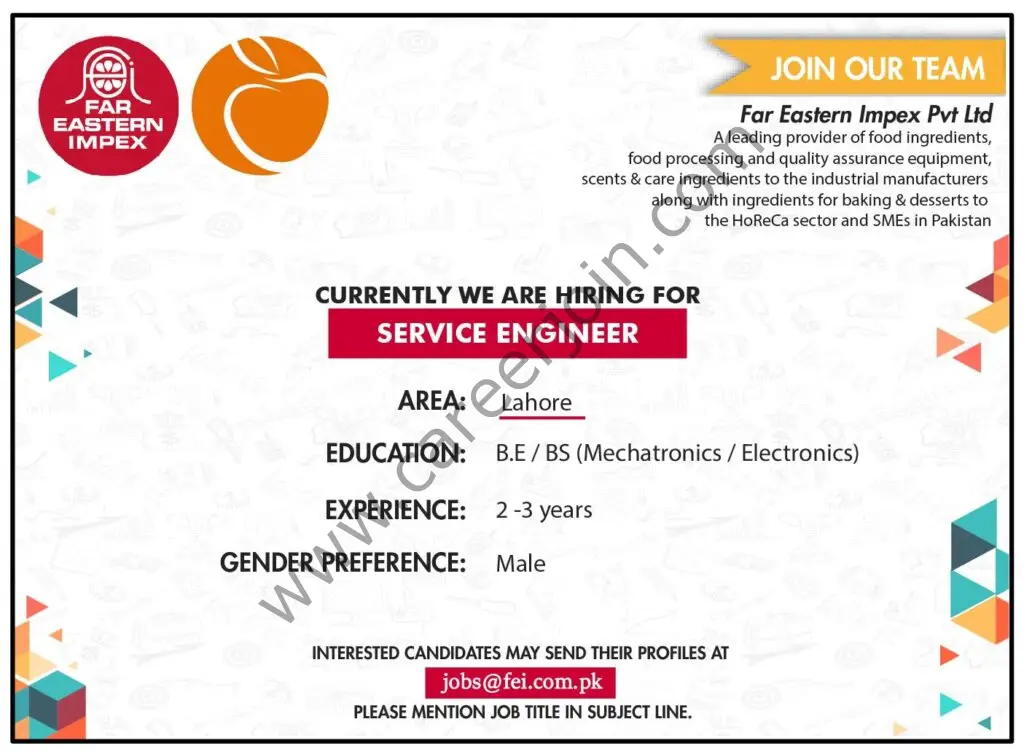 Far Eastern Impex Pvt Ltd Jobs Service Engineer 01
