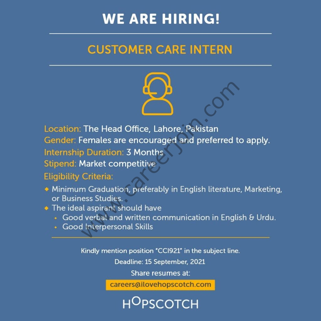 Hopscotch Pakistan Internships September 2021 01