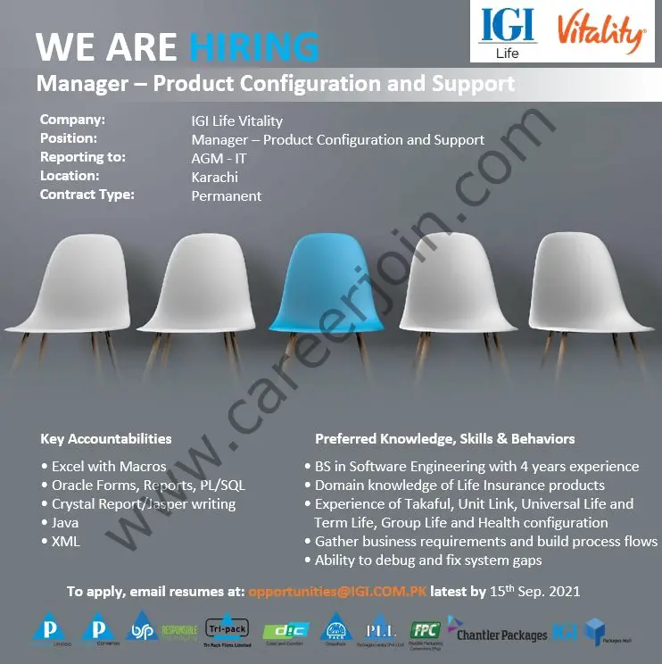 IGI Life Insurance Company Limited Jobs September 2021 01