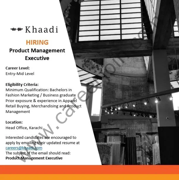 Khaadi Pakistan Jobs Product Management Executive 01