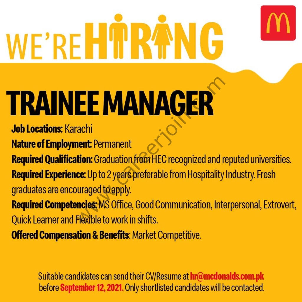 McDonalds Pakistan Jobs September 2021 03
