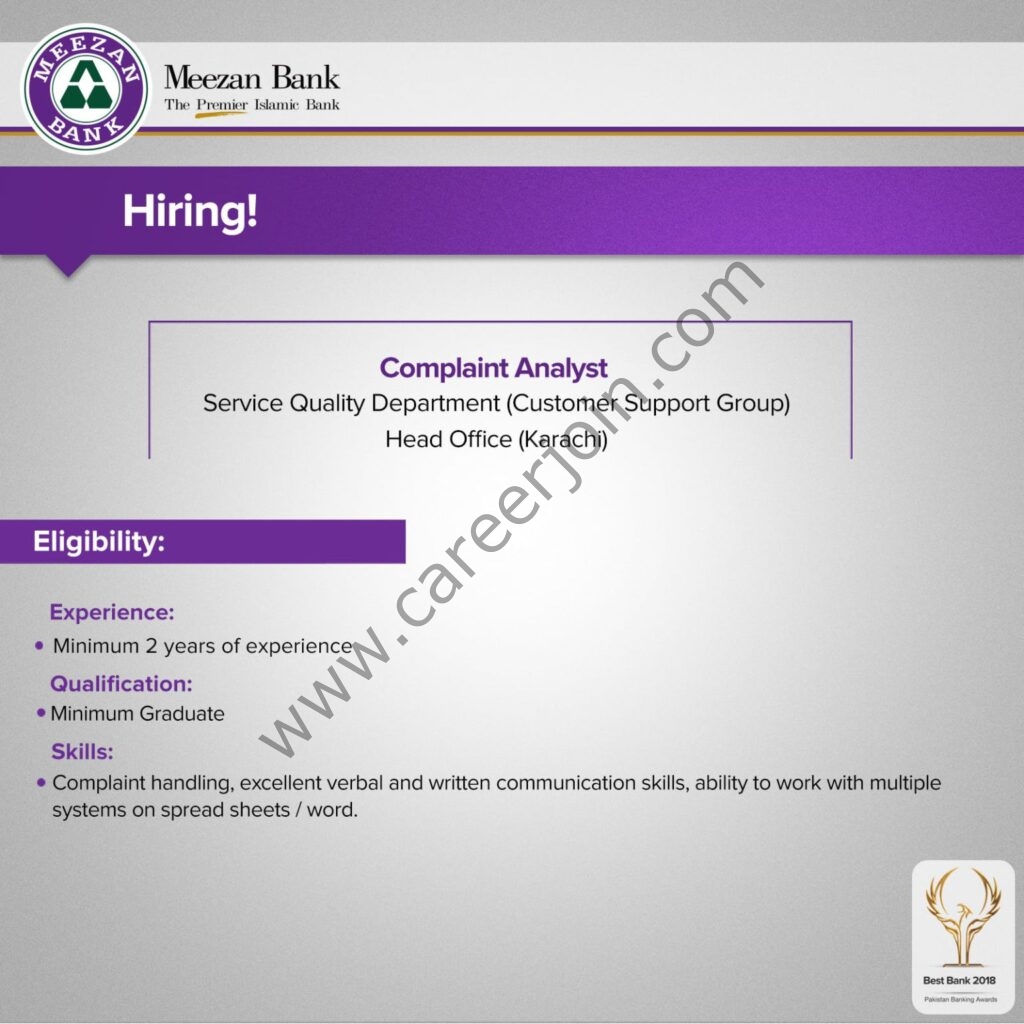 Meezan Bank Limited Jobs September 2021 01