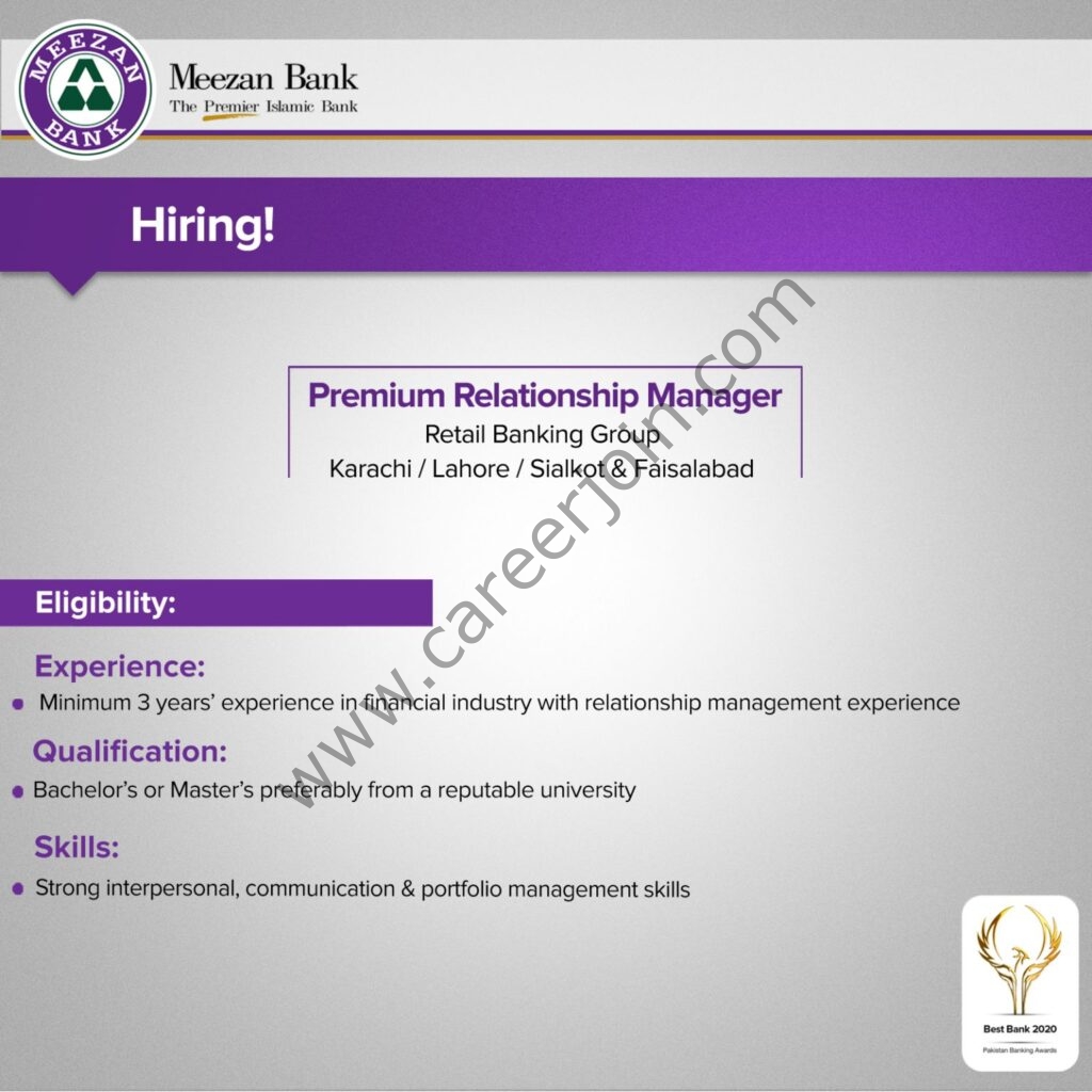 Meezan Bank Jobs Premium Relationship Manager 01