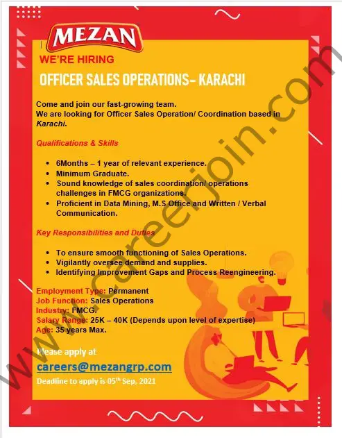 Mezan Group Jobs Officer Sales Operations 01