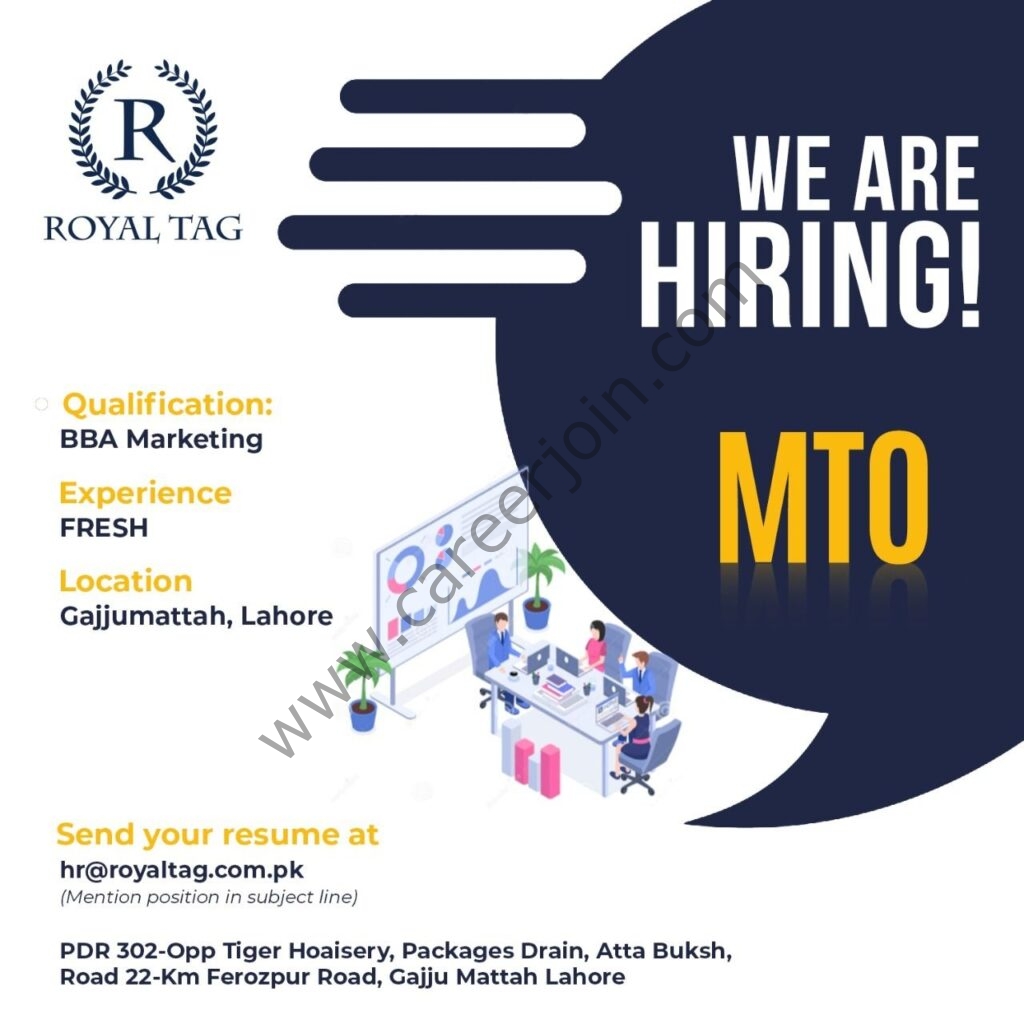Royal Tag Jobs Management Trainee Officer MTO