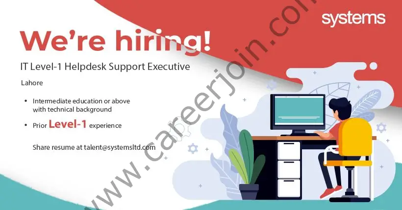 Systems Ltd Jobs  IT Level-1 Helpdesk Support Executives 01
