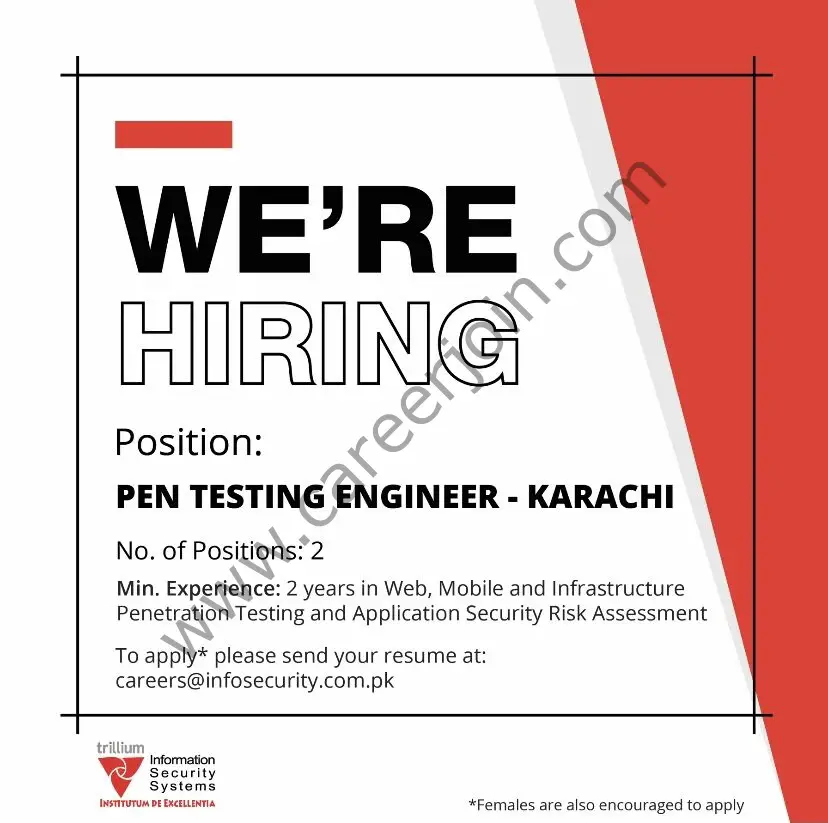 Trillium Information Security Systems Jobs Pen Testing Engineer 01