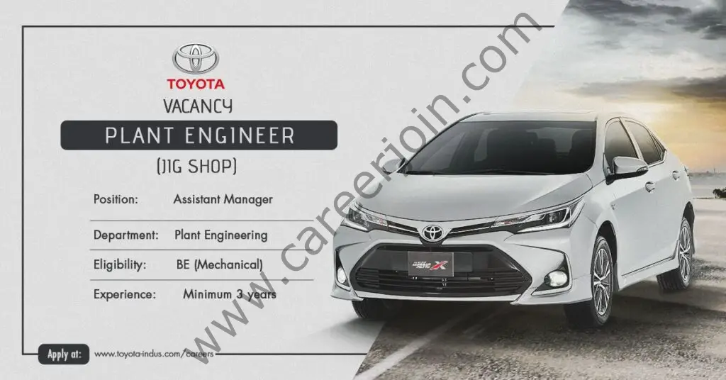 Toyota Indus Motor Company Limited Jobs Assistant Manager Plant Engineer 01