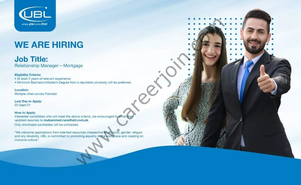United Bank Limited UBL Jobs Mortgage Relationship Managers 01
