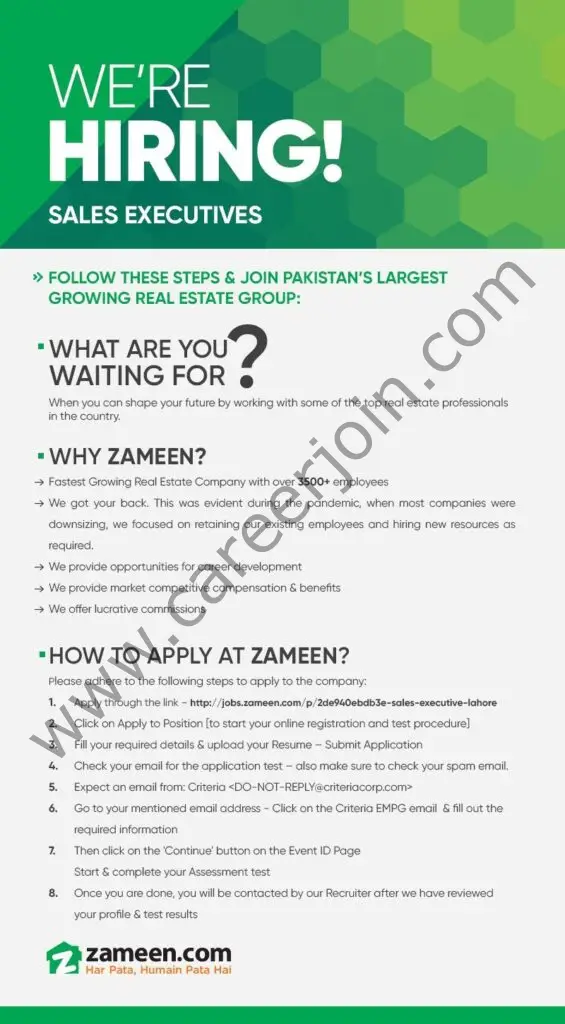 Zameen Pakistan Jobs Sales Executive 01