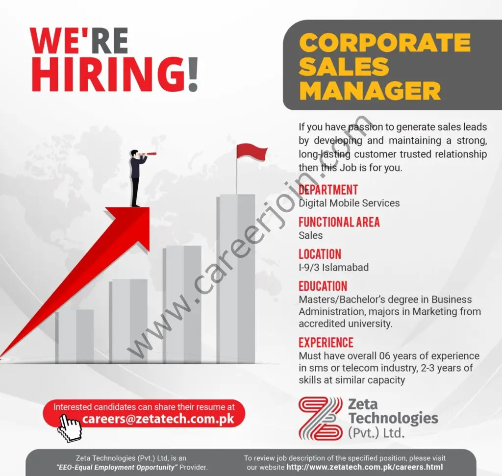 Zeta Technologies Limited Jobs Corporate Sales Manager 01