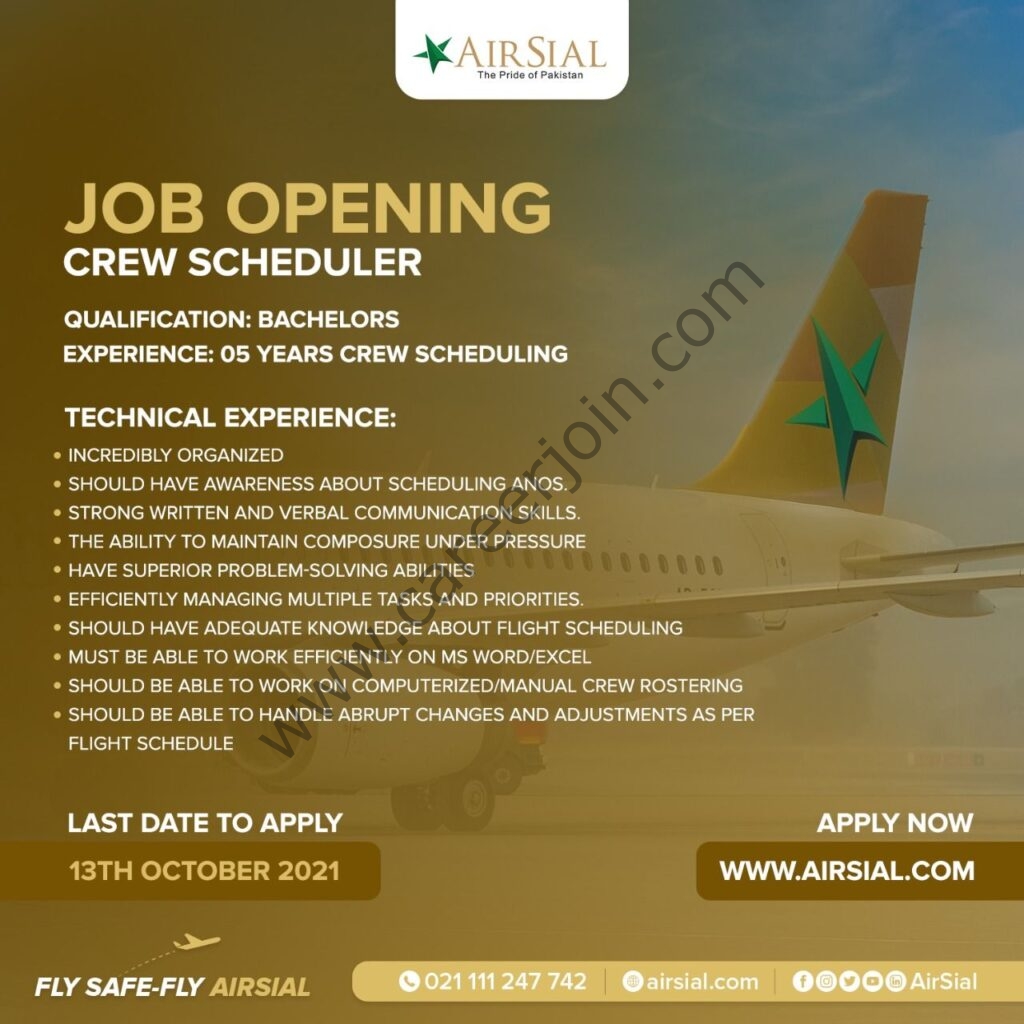 AirSial Limited Jobs Crew Scheduler 01