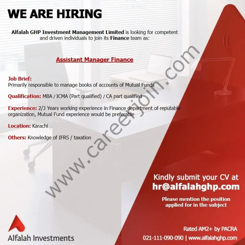Alfalah GHP Investment Management Ltd Jobs October 2021 04