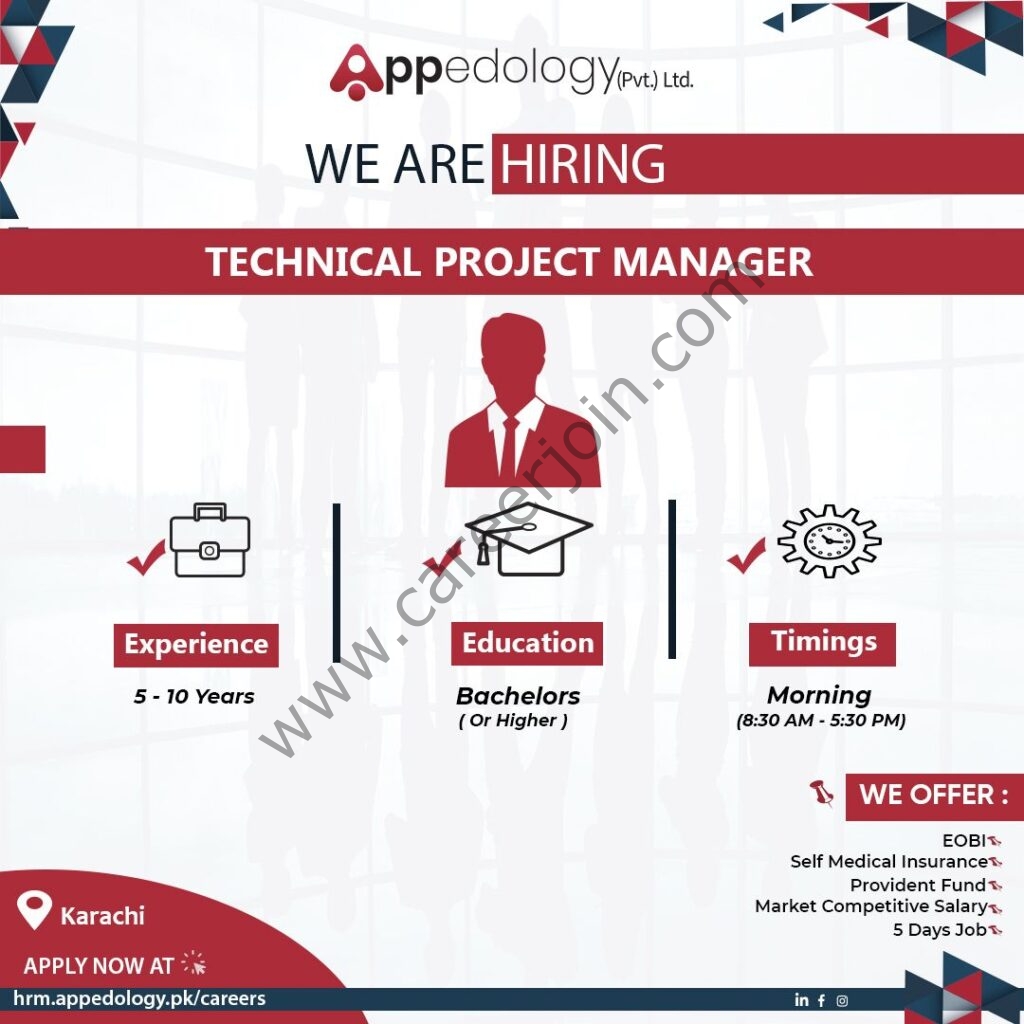 Appedology Pvt Ltd Jobs Technical Project Manager 01