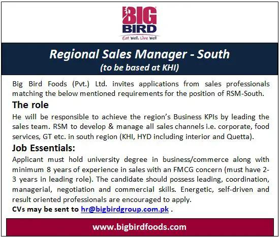 BigBird Group Jobs Regional Sales Manager North 01