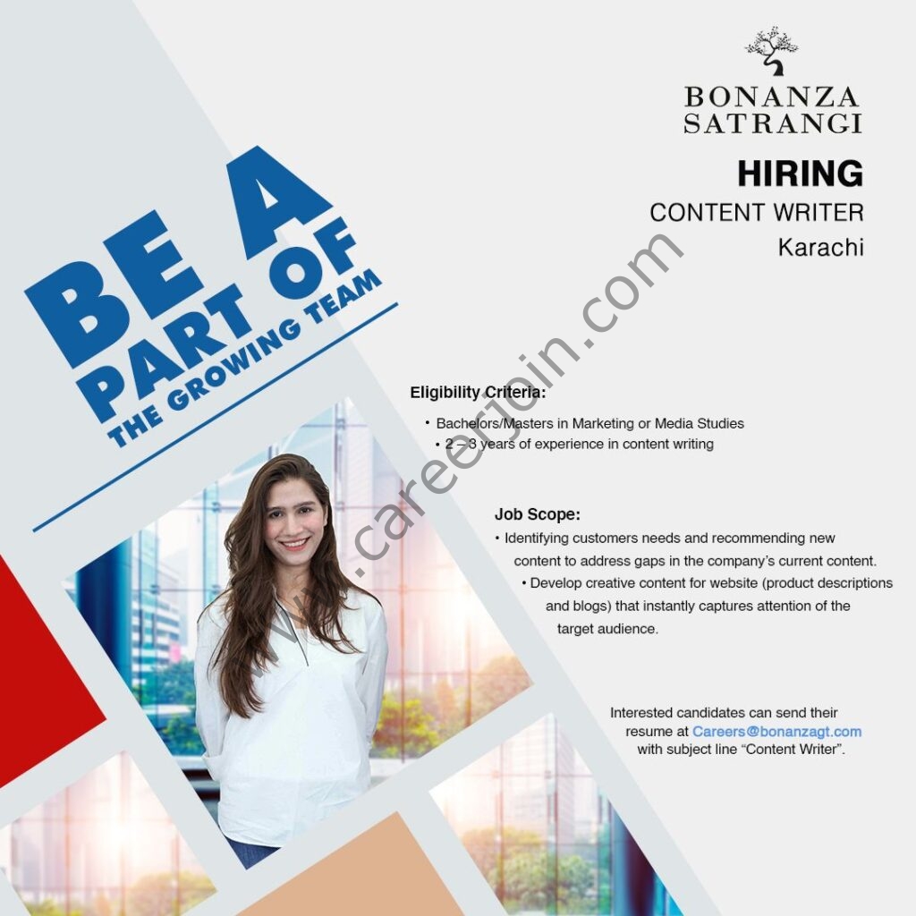 Bonanza Satrangi Jobs Content Writer 01