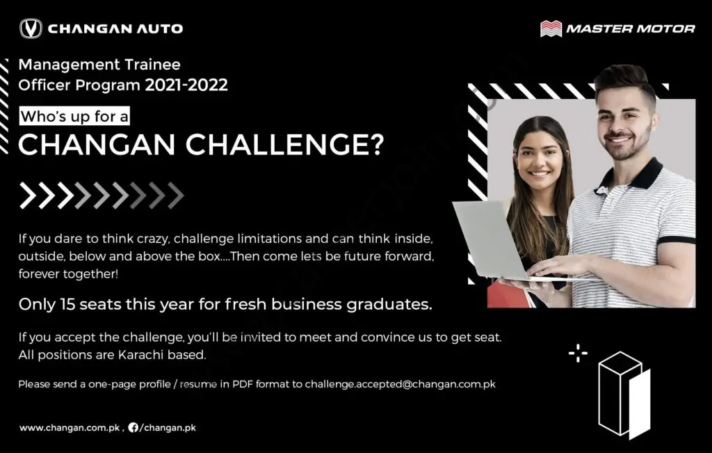 Changan Auto Master Motors Management Trainee Officer Program 2021-2022 09 October 2021 01