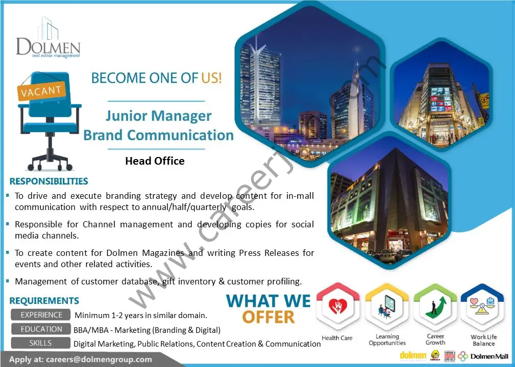 Dolmen Group Jobs Junior Manager Brand Communication 01