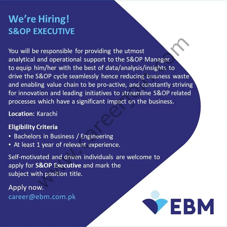 English Biscuits Manufacturers Pvt Ltd EBM Jobs S&OP Executive 01